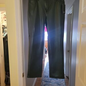 Jones New York Black Faux Leather Pants